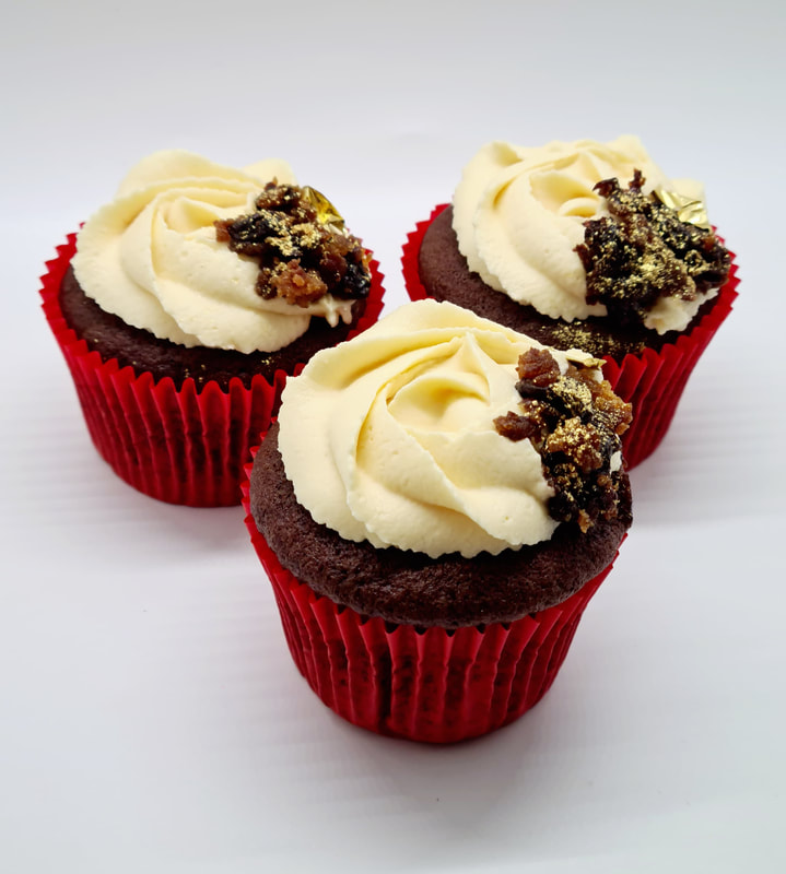 Hayley's Cupcakes in Henley on Thames Chocolate Christmas Pudding and Whiskey Buttercream